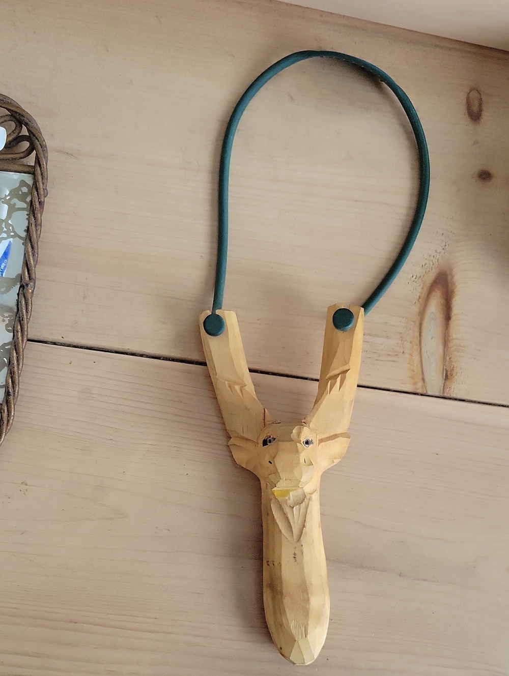 Hand Carved Moose Slingshot